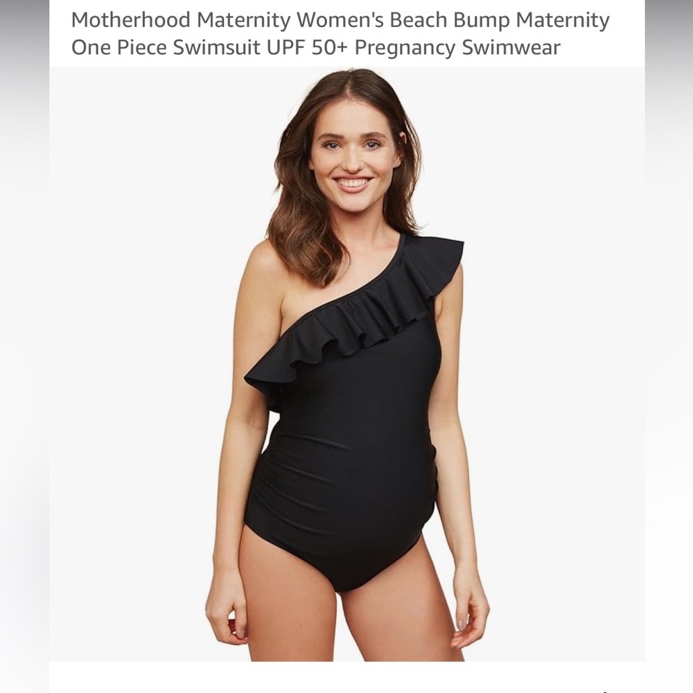 Motherhood Maternity Women's Beach Bump Maternity One Piece Swimsuit